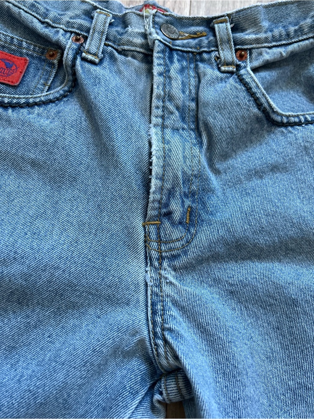 Vintage 90’s Request First fit Issue Light Blue Denim tapered Jeans retro - Picture 8 of 10